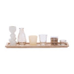 KIT ADORNOS DECORATIVOS COM BANDEJA