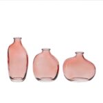 KIT MINIVASOS EM VIDRO ROSÉ