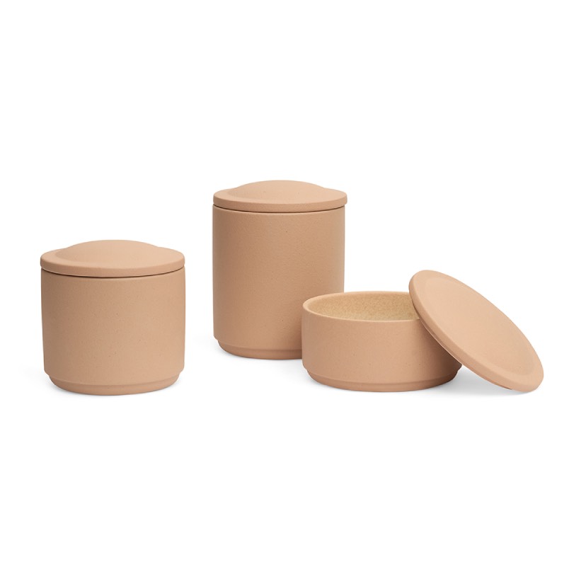 21452_3-2 KIT POTES COM TAMPA TERRACOTA - Imagem 1
