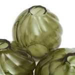 KIT  3 MINI VASOS EM VIDRO VERDE TEXTURIZADO - Imagem 3