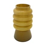 VASO  EM VIDRO AMARELO FOSCO