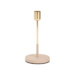 KIT CASTIÇAIS EM METAL DOURADO E NUDE - Imagem 4