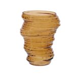 VASO EM VIDRO ÂMBAR EFEITO ESPIRAL - Imagem 2