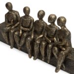 ESCULTURA PESSOAS DOURADA ENVELHECIDA - Imagem 3