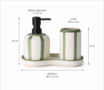 KIT DECORATIVO PARA LAVABO LISTRAS VERDES - Imagem 3