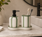 KIT DECORATIVO PARA LAVABO LISTRAS VERDES - Imagem 4