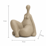 ESTATUETA MULHER SENTADA COM PERNA CRUZADA - Imagem 5