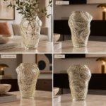 VASO DECORATIVO CONTEMPORÂNEO EM VIDRO TEXTURIZADO - Imagem 4