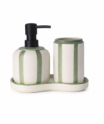 KIT DECORATIVO PARA LAVABO LISTRAS VERDES