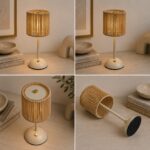 LUMINÁRIA DE MESA LED TOUCH SEM FIO RATTAN - Imagem 3