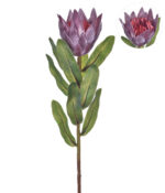 FLOR COM TOQUE ARTESANAL HT PROTEA VERMELHO ESCURO