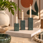 PORTA-VELAS EM MÁRMORE VERDE GENUS - Imagem 7